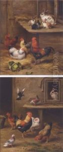 Farmyard Neighbours (+ The Outside World; Pair) by Edgar Hunt