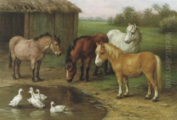 Ponies By A Pond - view 1