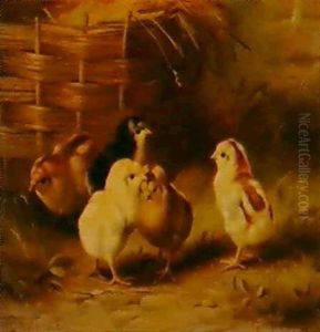 Chicks By A Basket Chicks By A Basket
