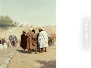 Two Views Of Tangiers (pair) by Edmund Aubrey Hunt