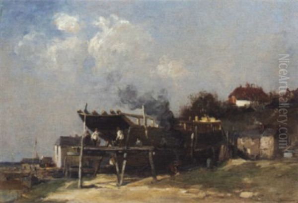 On The Stocks, Boatbuilding At Rye - view 1