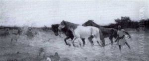 Threshing And Winnowing by Edmund Aubrey Hunt
