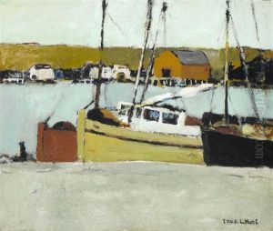 Fishing Boats In Harbor by Thomas Lorraine Hunt