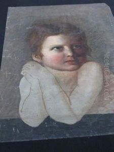 Portrait D'enfant by Jean Pierre Frederic Barrois
