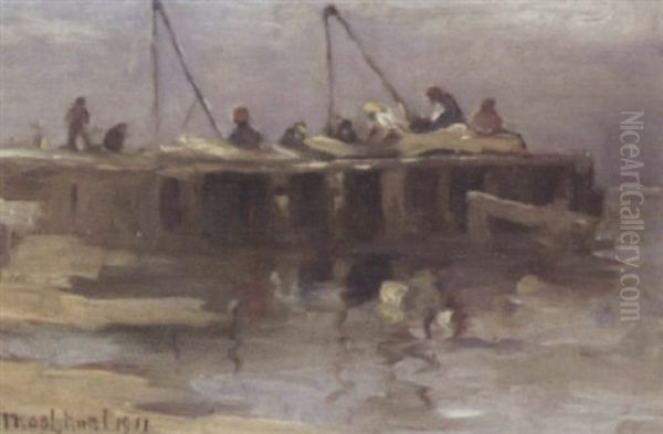 Fishermen On A Pier - view 1