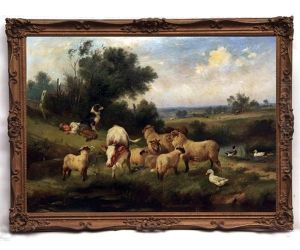 Young Shepherd Boy Sleeping With Collie Dog In Landscape Young Shepherd Boy Sleeping With Collie Dog In Landscape