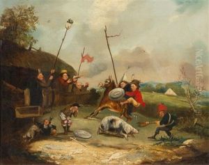 Pig Chase by William Henry Hunt