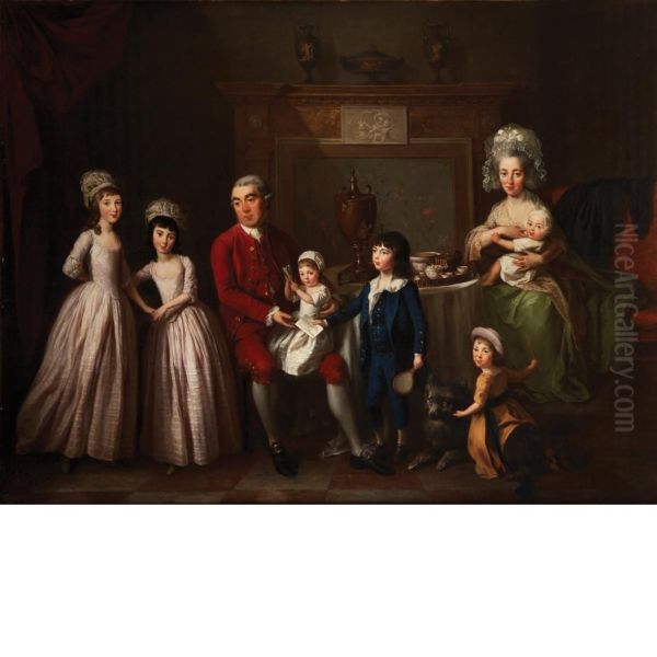 Portrait Of William Hodgson,his Wife Mary, And Their Children - view 1