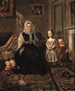Group Portrait Of Mrs. Davies With Four Of Her Clark Grandchildren
