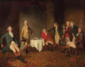 A Hunt Breakfast, Depicting The Duke Of Grafton, Sir Richardaldworth, Mr Robert Palmer (the Host), Sir Thomas Beauchampproctor, Mr Francis Pym, Mr George Beauchamp Proctor, And The Dukeof Bedford by Hugh Barron