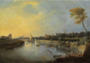 Escena De Sevilla (a View Of Seville) by Manuel Barron y Carrillo