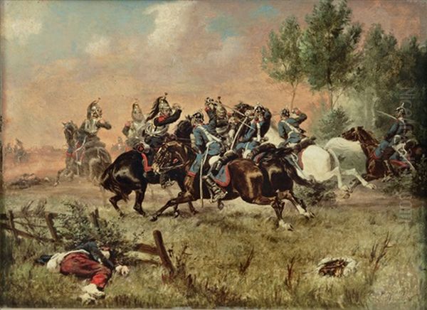 Prussian Soldiers In Battle (pair) - view 1