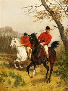 Zwei Parforce-reiter by Emil Hunten