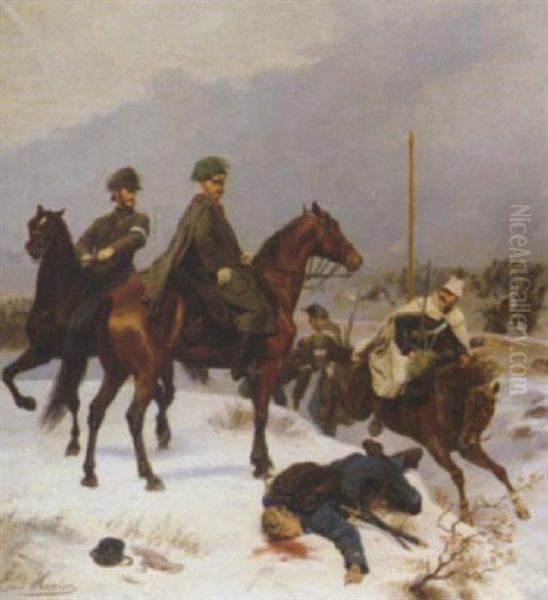 Schlachtszene Mit Kavalleristen - view 1