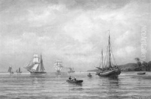 Die Elbe Bei Blankenese by Franz Johann (Wilhelm) Huenten