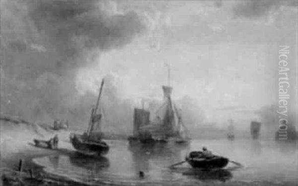 Coastal Scene With Shipping - view 1