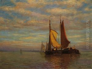 Segelschiffe Auf Der Elbe