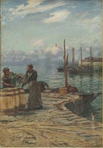 Women Sorting Fish by Colin Hunter