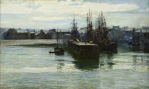 A Busy Harbour (wicklow?)