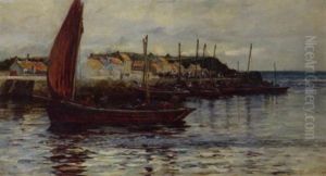Shipping In The Harbour Of Oban (?) by Colin Hunter
