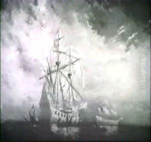Sunset On The High Seas by Frederick Leo Hunter
