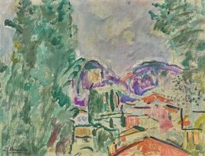 Rooftops, South Of France by George Leslie Hunter