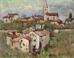 Hill Town, Cote D'azur by George Leslie Hunter