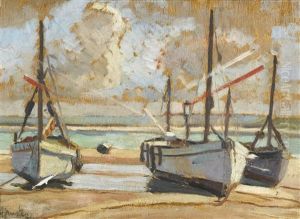 Beached Boats by George Leslie Hunter