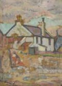 Scottish Farm And Other Buildings by George Leslie Hunter