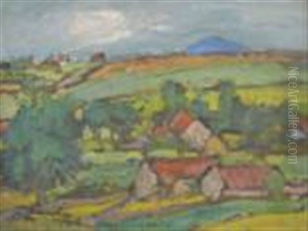 Cottages Amongst Hills, Possibly Fifshire - view 1