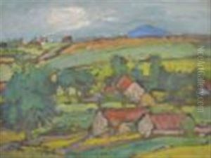 Cottages Amongst Hills, Possibly Fifshire