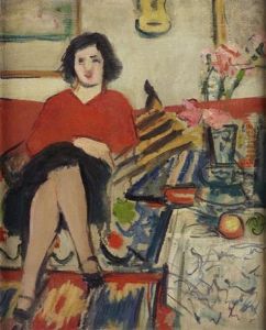 Interior With Figure (still Life Verso) by George Leslie Hunter