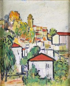 Rooftops (villefranche?) by George Leslie Hunter