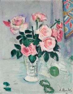 A Bouquet For Mollie (+ Still Life, Verso) by George Leslie Hunter