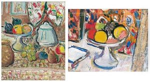 Still Life With Fruit And A Teapot by George Leslie Hunter