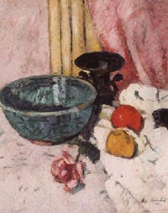 Still Life With Green Bowl by George Leslie Hunter