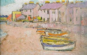 Beached Fishing Boats, Largo by George Leslie Hunter