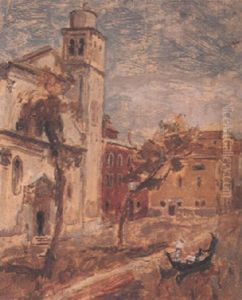 A Venetian Scene by George Leslie Hunter