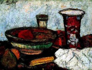 Still Life With Vase And Bowl by George Leslie Hunter