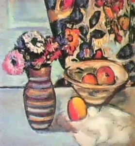 Still Life Of Anenomes In A Vase by George Leslie Hunter