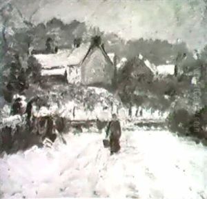 Dalpatrick Farm, Rosebank, Clyde Valley by George Leslie Hunter