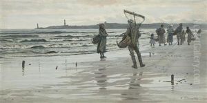 Fisherfolk Returning, Aberdeen by George Sherwood Hunter
