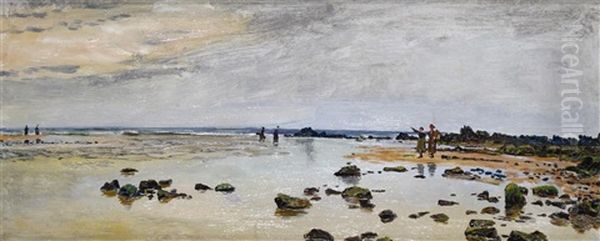 Beach Scene With Figures - view 1