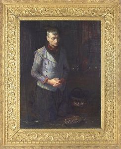 The Angelus, Volendam, North Holland by George Sherwood Hunter