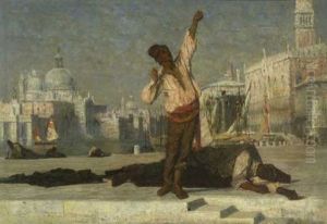 Venedig - Ruhende Afrikanische Bootsleute by George Sherwood Hunter