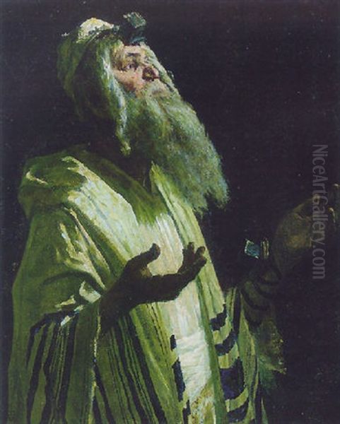 A Rabbi At Prayer - view 1