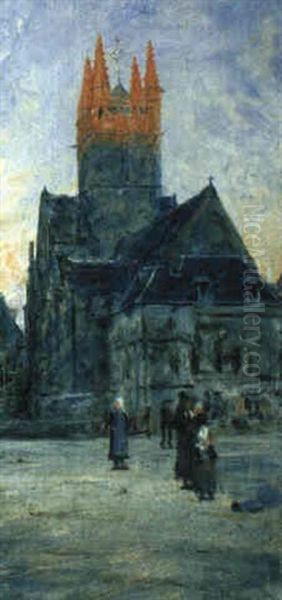 Stadtplatz Mit Kirche In Quimper - view 1