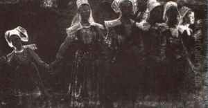 The Feast Of St. John, Finistere, Brittany by George Sherwood Hunter