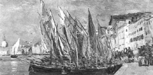 Fishing Boats, Venice by George Sherwood Hunter