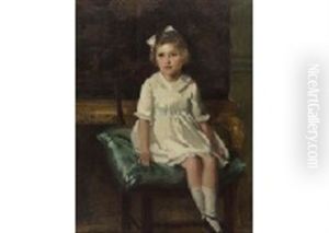 The Girl With Ribbon by John Young Hunter